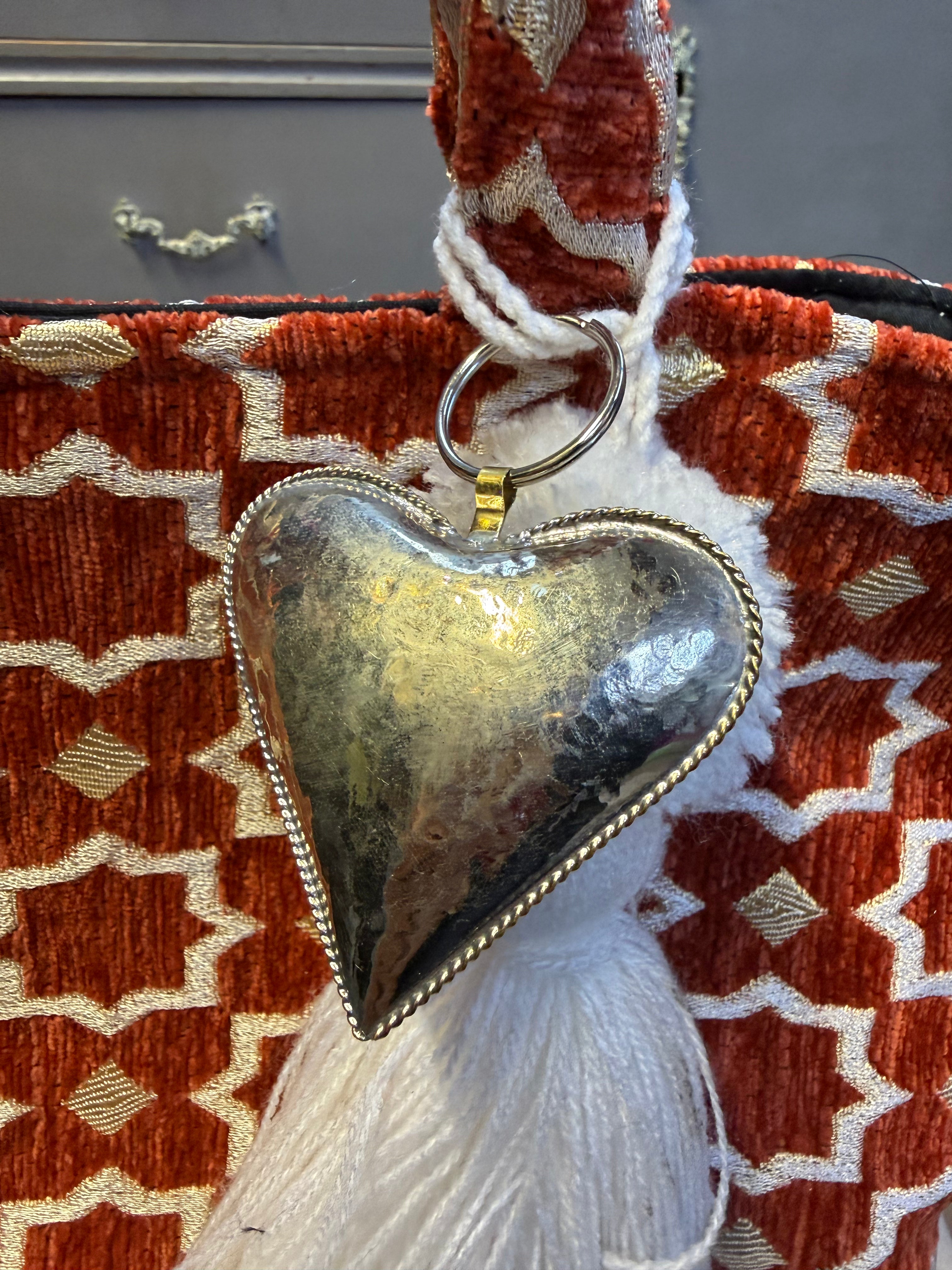 Bolso de mano en terciopelo